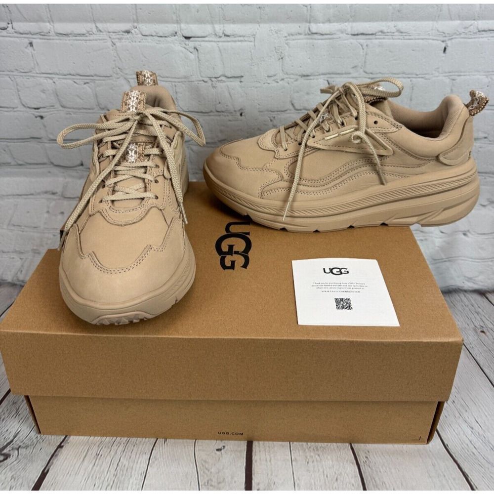 UGG beige nubuck sneakers shoes size 9.5 NEW
